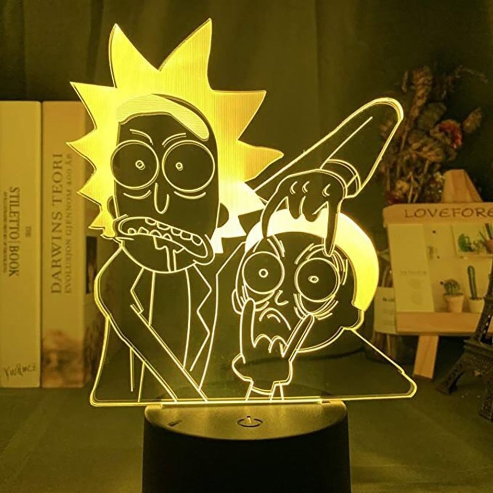 Illusion Rick & Morty Lamp, 3D Light Experience